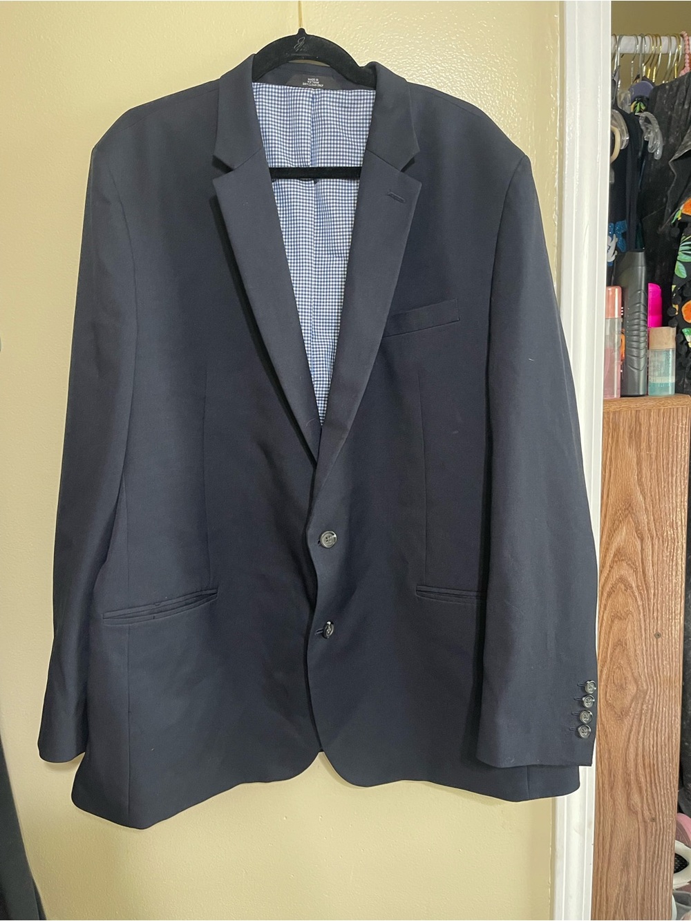 Haggar Men's Dark Navy Two-Button Sport Coat